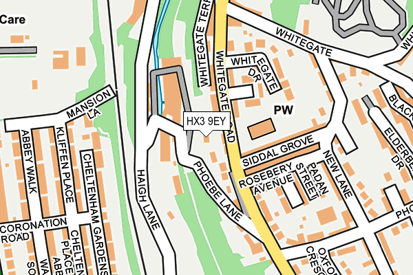 HX3 9EY map - OS OpenMap – Local (Ordnance Survey)