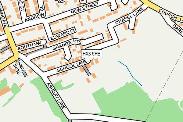 HX3 9FE map - OS OpenMap – Local (Ordnance Survey)
