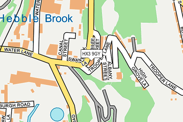 HX3 9GY map - OS OpenMap – Local (Ordnance Survey)