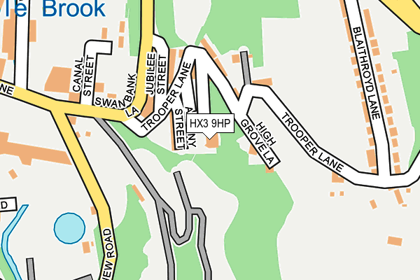 HX3 9HP map - OS OpenMap – Local (Ordnance Survey)