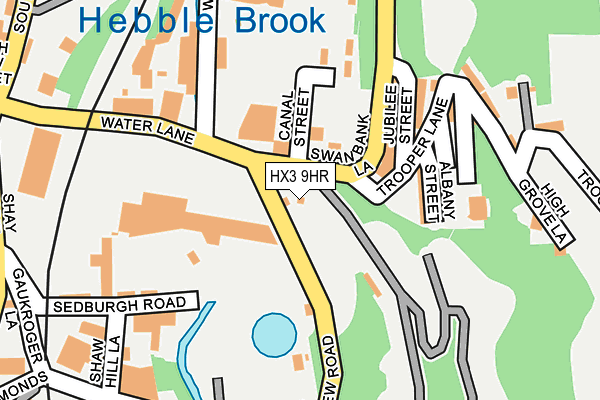 HX3 9HR map - OS OpenMap – Local (Ordnance Survey)