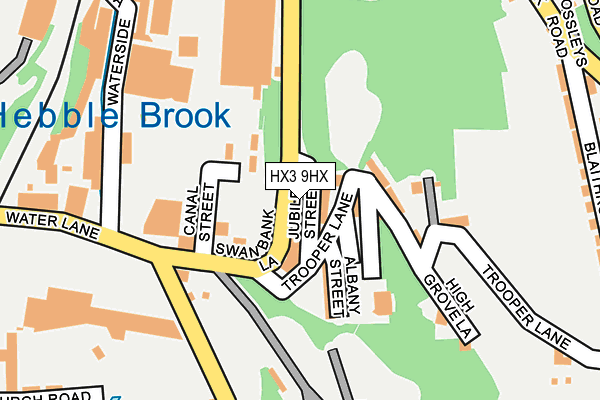 HX3 9HX map - OS OpenMap – Local (Ordnance Survey)