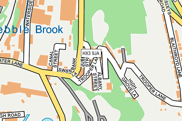 HX3 9JA map - OS OpenMap – Local (Ordnance Survey)