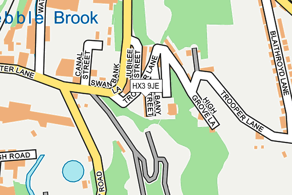 HX3 9JE map - OS OpenMap – Local (Ordnance Survey)