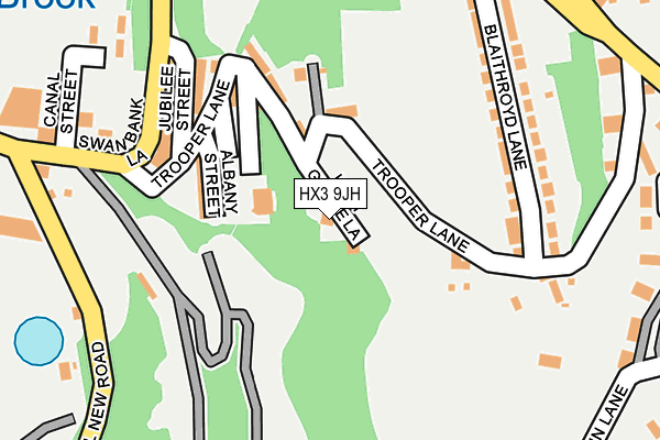 HX3 9JH map - OS OpenMap – Local (Ordnance Survey)