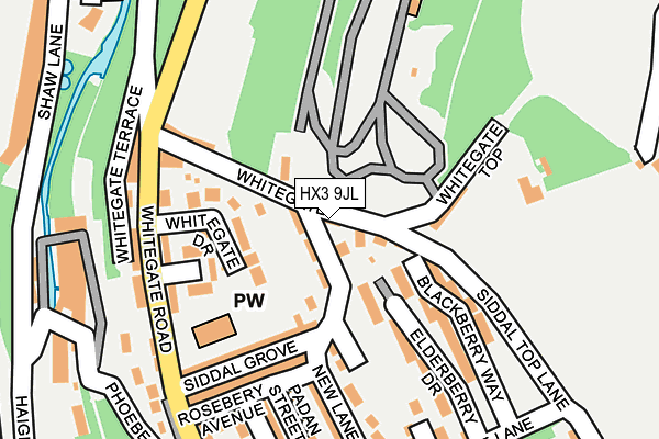 HX3 9JL map - OS OpenMap – Local (Ordnance Survey)