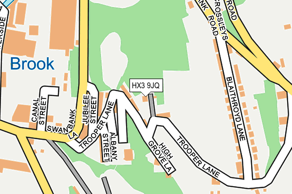 HX3 9JQ map - OS OpenMap – Local (Ordnance Survey)