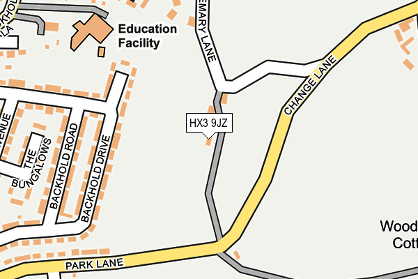 HX3 9JZ map - OS OpenMap – Local (Ordnance Survey)