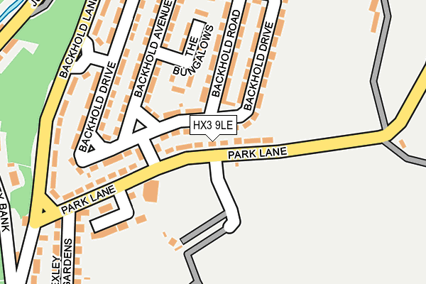 HX3 9LE map - OS OpenMap – Local (Ordnance Survey)