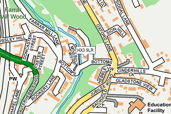 HX3 9LR map - OS OpenMap – Local (Ordnance Survey)