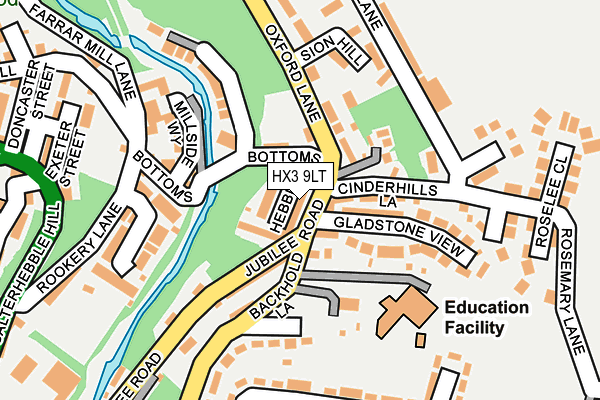 HX3 9LT map - OS OpenMap – Local (Ordnance Survey)