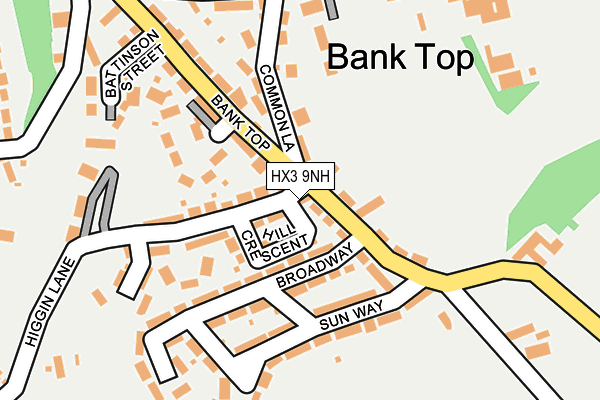 HX3 9NH map - OS OpenMap – Local (Ordnance Survey)
