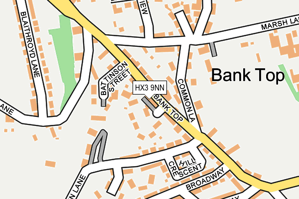 HX3 9NN map - OS OpenMap – Local (Ordnance Survey)