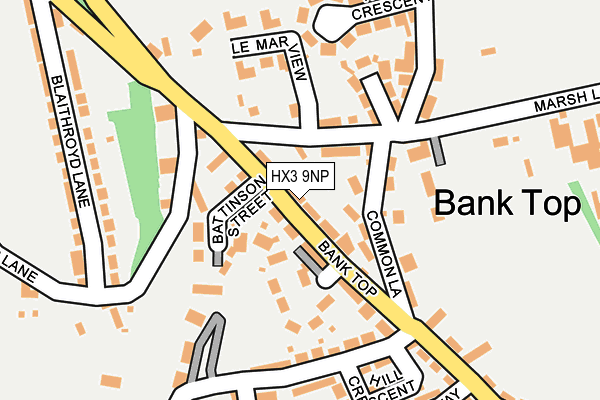 HX3 9NP map - OS OpenMap – Local (Ordnance Survey)