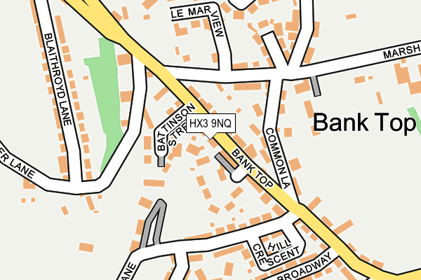 HX3 9NQ map - OS OpenMap – Local (Ordnance Survey)