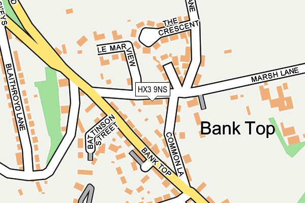 HX3 9NS map - OS OpenMap – Local (Ordnance Survey)