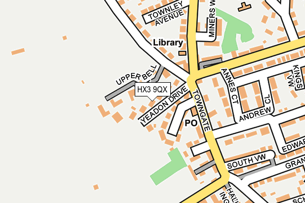 HX3 9QX map - OS OpenMap – Local (Ordnance Survey)