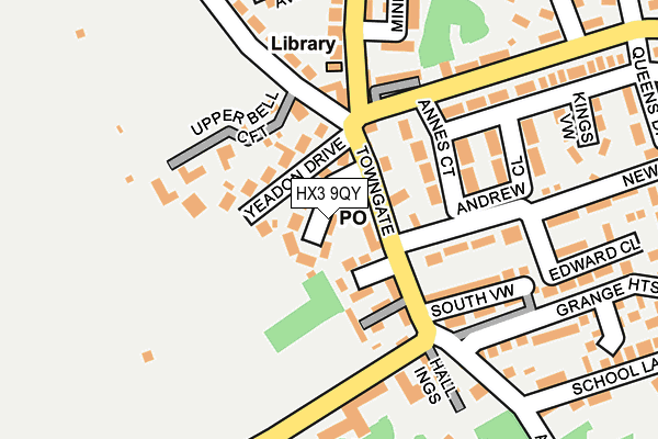 HX3 9QY map - OS OpenMap – Local (Ordnance Survey)