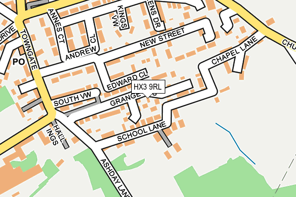 HX3 9RL map - OS OpenMap – Local (Ordnance Survey)