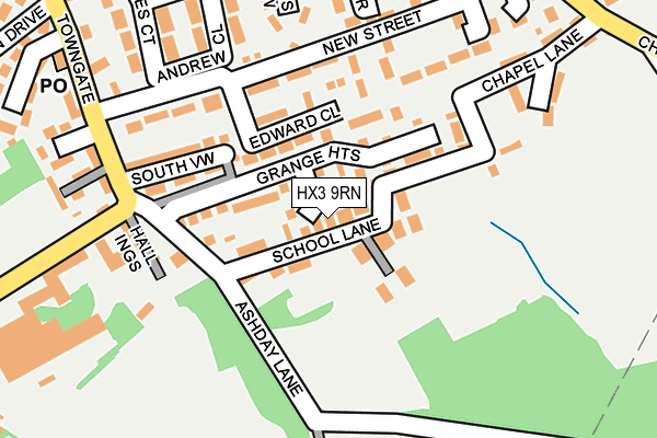 HX3 9RN map - OS OpenMap – Local (Ordnance Survey)