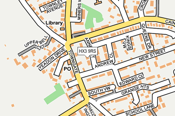 HX3 9RS map - OS OpenMap – Local (Ordnance Survey)