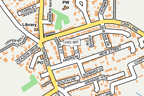 HX3 9RT map - OS OpenMap – Local (Ordnance Survey)