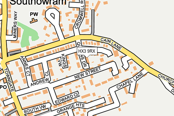 HX3 9RX map - OS OpenMap – Local (Ordnance Survey)