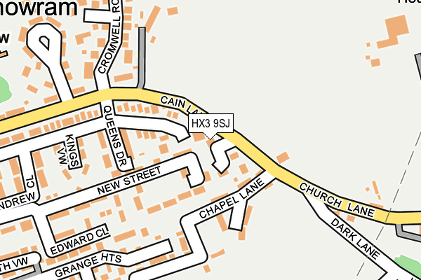 HX3 9SJ map - OS OpenMap – Local (Ordnance Survey)