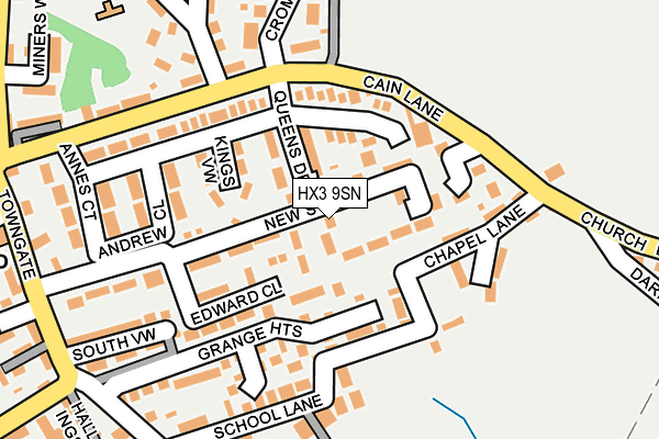 HX3 9SN map - OS OpenMap – Local (Ordnance Survey)