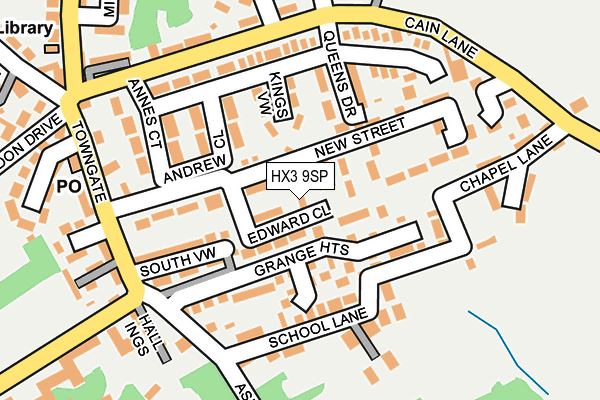 HX3 9SP map - OS OpenMap – Local (Ordnance Survey)