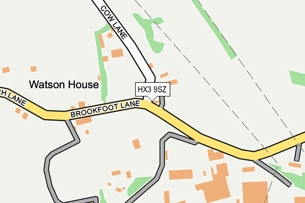 HX3 9SZ map - OS OpenMap – Local (Ordnance Survey)