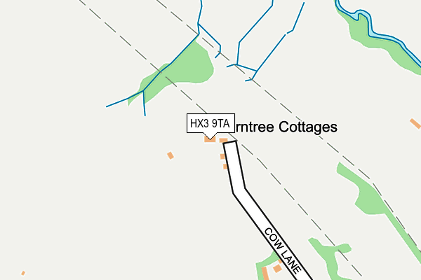 HX3 9TA map - OS OpenMap – Local (Ordnance Survey)