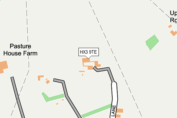 HX3 9TE map - OS OpenMap – Local (Ordnance Survey)