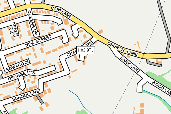 HX3 9TJ map - OS OpenMap – Local (Ordnance Survey)