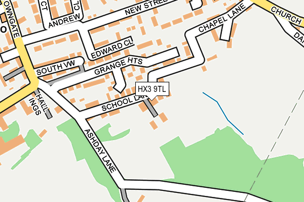 HX3 9TL map - OS OpenMap – Local (Ordnance Survey)