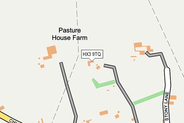 HX3 9TQ map - OS OpenMap – Local (Ordnance Survey)