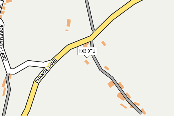 HX3 9TU map - OS OpenMap – Local (Ordnance Survey)