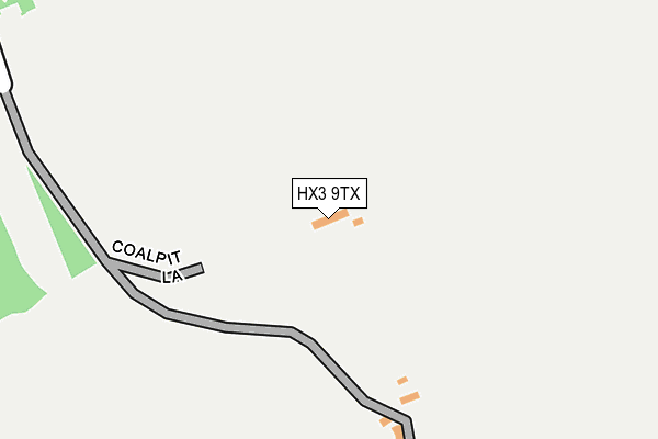 HX3 9TX map - OS OpenMap – Local (Ordnance Survey)