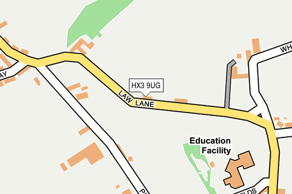 HX3 9UG map - OS OpenMap – Local (Ordnance Survey)