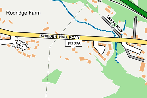 HX3 9XA map - OS OpenMap – Local (Ordnance Survey)