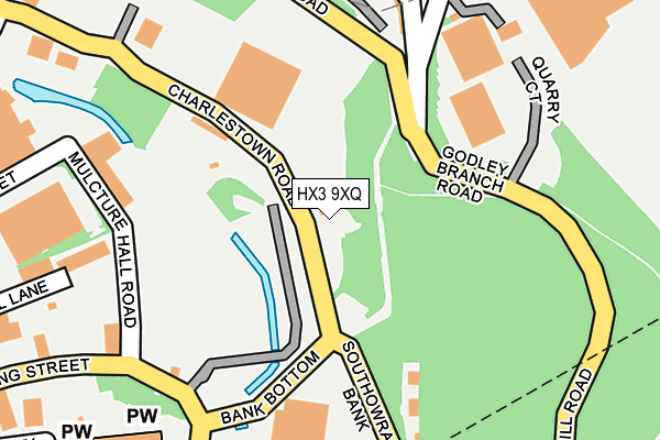 HX3 9XQ map - OS OpenMap – Local (Ordnance Survey)