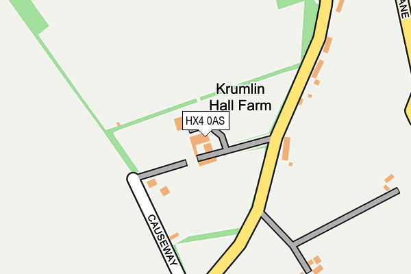 HX4 0AS map - OS OpenMap – Local (Ordnance Survey)