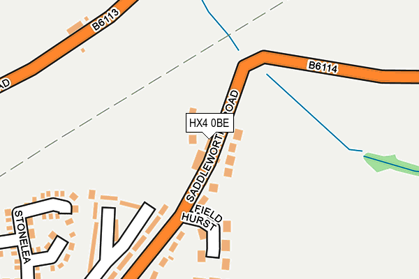 HX4 0BE map - OS OpenMap – Local (Ordnance Survey)