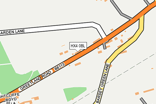 HX4 0BL map - OS OpenMap – Local (Ordnance Survey)