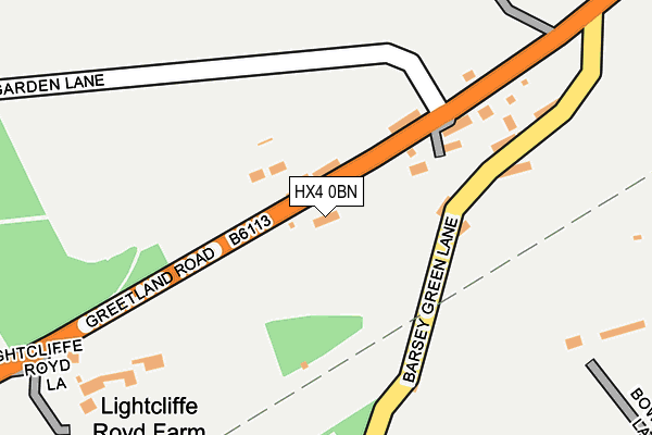 HX4 0BN map - OS OpenMap – Local (Ordnance Survey)