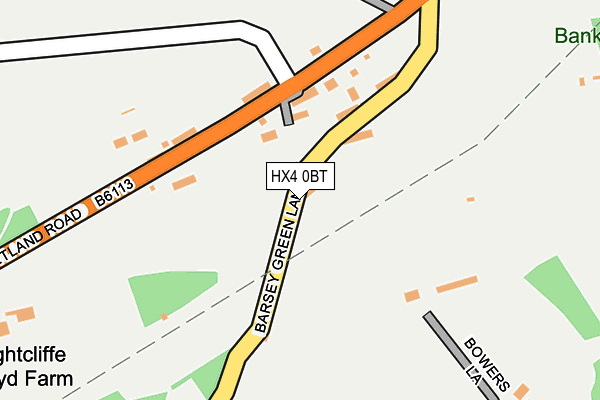 HX4 0BT map - OS OpenMap – Local (Ordnance Survey)