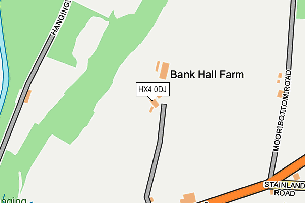 HX4 0DJ map - OS OpenMap – Local (Ordnance Survey)