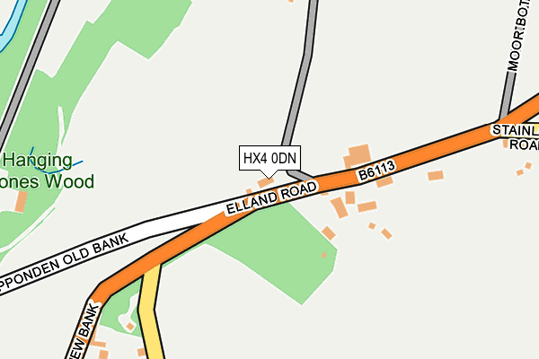 HX4 0DN map - OS OpenMap – Local (Ordnance Survey)