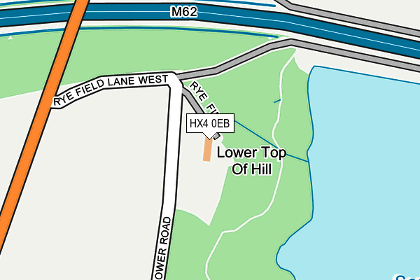 HX4 0EB map - OS OpenMap – Local (Ordnance Survey)