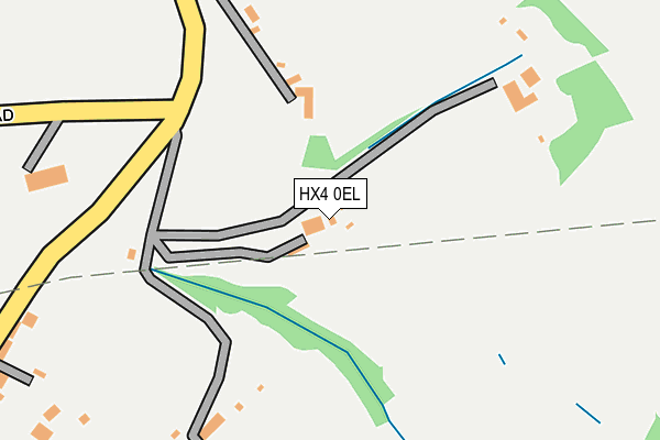 HX4 0EL map - OS OpenMap – Local (Ordnance Survey)